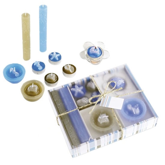 0902142 Set promotional de lumanari cu aroma de vanilie Sea life poza 1