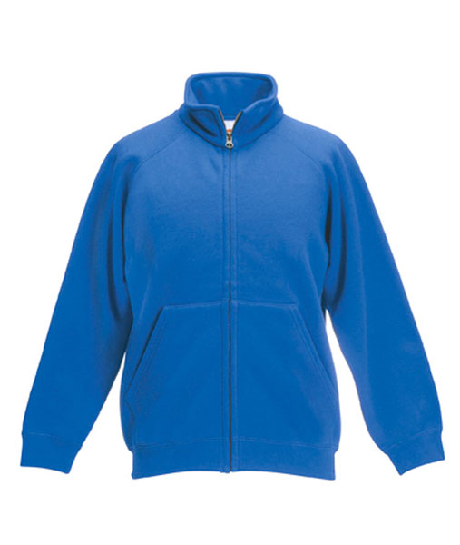 62 001 51 Jachete de copii albastre cu buzunare si fermoar Lady Fit Sweat Jacket Fruit of the Loom poza 4