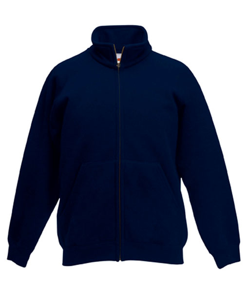 62 001 AZ Jachete de copii bleumarin cu buzunare si fermoar Lady Fit Sweat Jacket Fruit of the Loom poza 5