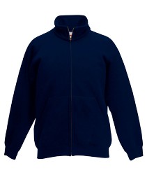 62 001 AZ Jachete de copii bleumarin cu buzunare si fermoar Lady Fit Sweat Jacket Fruit of the Loom poza 5