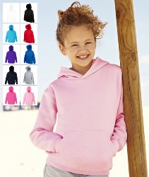 62 037 0 Hanorace de copii colorate cu buzunar cangur Kids Hooded Sweat Fruit of the Loom poza 1