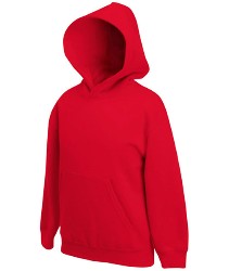 62 037 40 Hanorace de copii rosii cu buzunar cangur Kids Hooded Sweat Fruit of the Loom poza 3