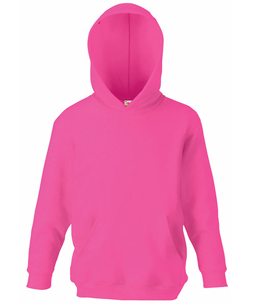 62 037 57 Hanorace de copii roz cu buzunar cangur Kids Hooded Sweat Fruit of the Loom poza 6