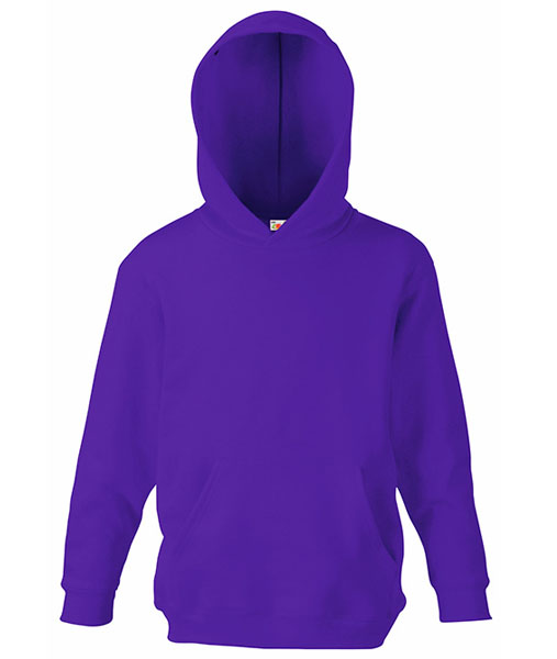 62 037 PE Hanorace de copii mov cu buzunar cangur Kids Hooded Sweat Fruit of the Loom poza 9