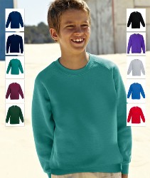 62 039 00 Bluze promotionale pentru copii colorate Kids Raglan Sweat Fruit of the Loom poza 1