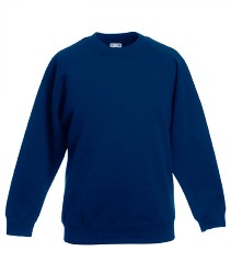 62 039 32 Bluze promotionale pentru copii albastre inchis Kids Raglan Sweat Fruit of the Loom poza 2