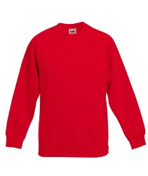 62 039 40 Bluze promotionale pentru copii rosii Kids Raglan Sweat Fruit of the Loom poza 5