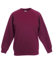 62 039 41 Bluze promotionale pentru copii visinii Kids Raglan Sweat Fruit of the Loom poza 6