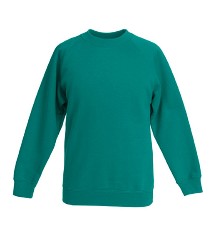 62 039 77 Bluze promotionale pentru copii verzi Kids Raglan Sweat Fruit of the Loom poza 8
