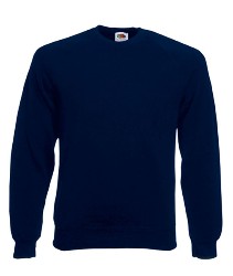 62 039 AZ Bluze promotionale pentru copii albastre inchis Kids Raglan Sweat Fruit of the Loom poza 10