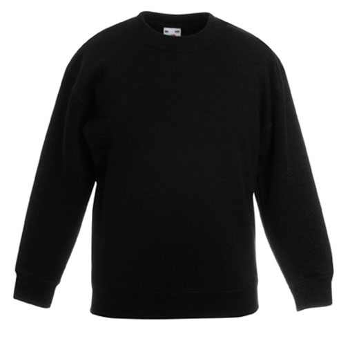 62 041 36 Bluze promotionale pentru copii negre Kids Set In Sweat Fruit of the Loom poza 4