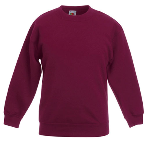 62 041 41 Bluze promotionale pentru copii visinii Kids Set In Sweat Fruit of the Loom poza 7