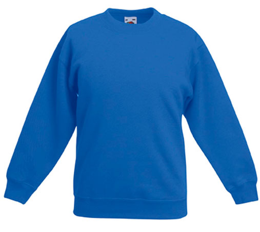 62 041 51 Bluze promotionale pentru copii albastre Kids Set In Sweat Fruit of the Loom poza 8