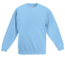 62 041 YT Bluze promotionale pentru copii albastre deschis Kids Set In Sweat Fruit of the Loom poza 11