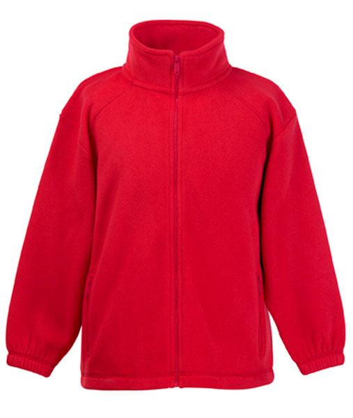 62 511 40 Jachete promotionale pentru copii rosii Kids Outdoor Fleece Fruit of the Loom poza 4