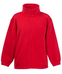 62 511 40 Jachete promotionale pentru copii rosii Kids Outdoor Fleece Fruit of the Loom poza 4