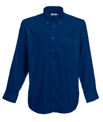 65 114 32 Camasi promotionale barbatesti bleumarin cu maneci lungi Long Sleeve Oxford Shirt Fruit of the Loom poza 2