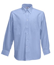65 114 OD Camasi promotionale barbatesti albastre cu maneci lungi Long Sleeve Oxford Shirt Fruit of the Loom poza 5