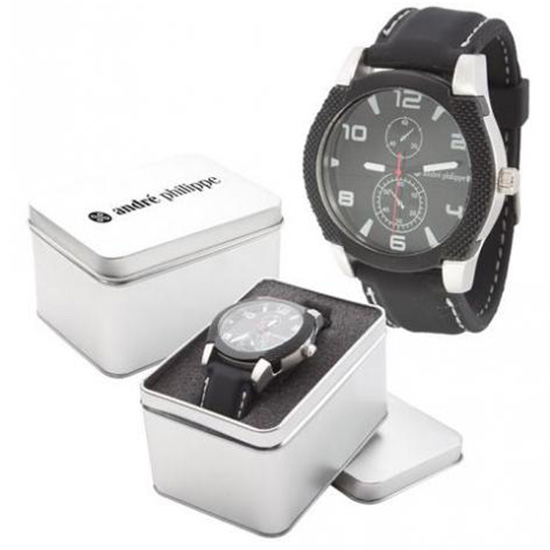 AP807150 ceasuri barbatesti sport promotionale marca Andre Philippe si cutie metalica  poza 1