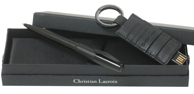 LPBU424 seturi de brelocuri usb cu pix Christian Lacroix poza 1