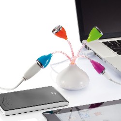 P300561 porthub uri USB cu 4 porturi si forma de floare poza 2