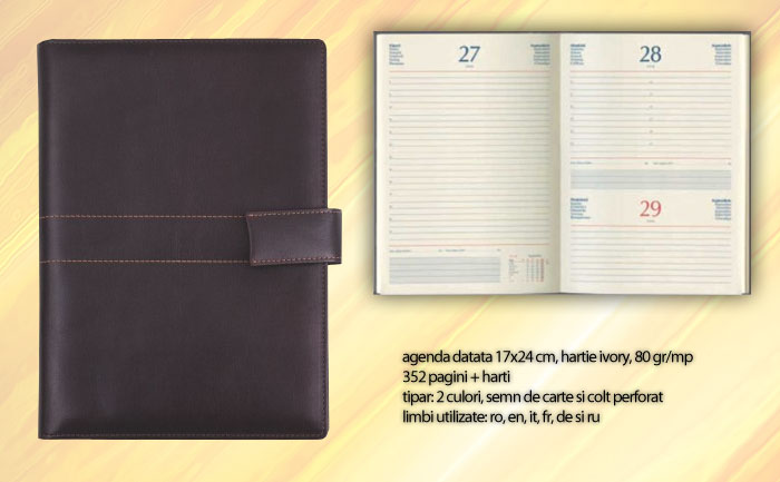 agende 2021 din piele naturala datate zilnic NGD677N17 poza 1