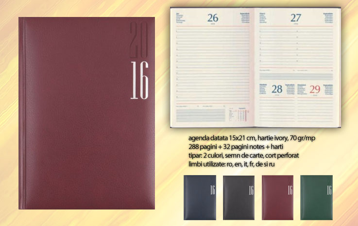 agende A5 2021 cu coperti visinii 01460MALBO poza 1