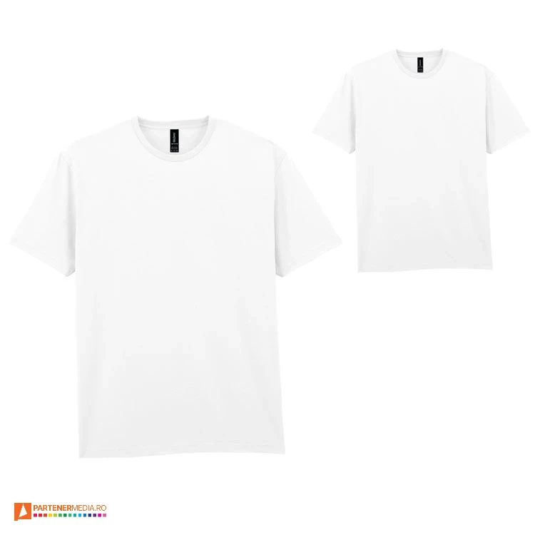 tricouri albe unisex din bumbac cu guler rotund gildan ap592986 poza 7