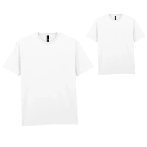 tricouri albe unisex din bumbac cu guler rotund gildan ap592986 poza 7