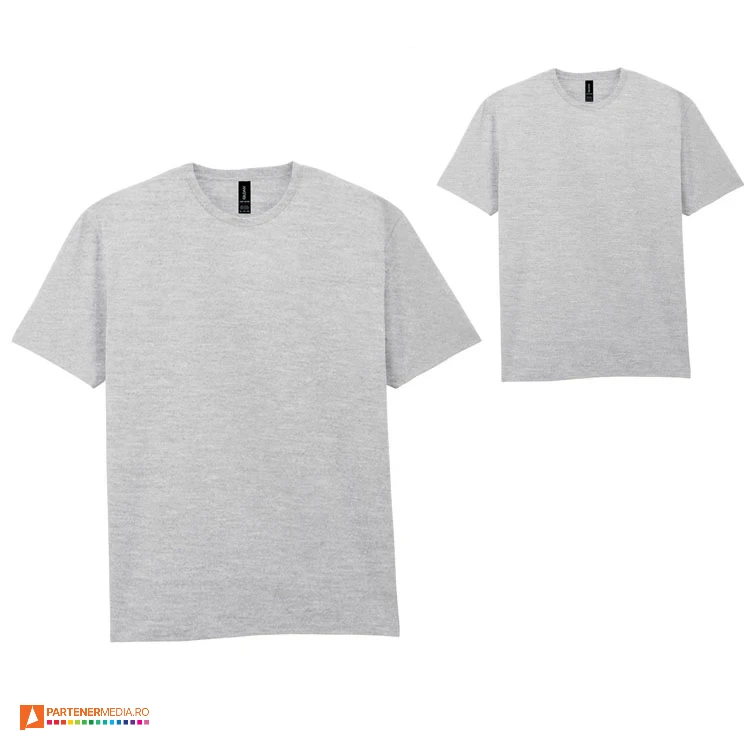 tricouri gri deschis unisex din bumbac cu guler rotund gildan ap592986 poza 12