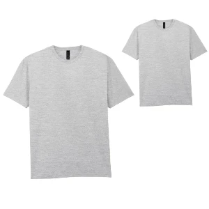 tricouri gri deschis unisex din bumbac cu guler rotund gildan ap592986 poza 12