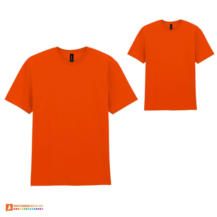 tricouri portocalii unisex din bumbac cu guler rotund gildan ap592986 poza 15