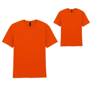tricouri portocalii unisex din bumbac cu guler rotund gildan ap592986 poza 15