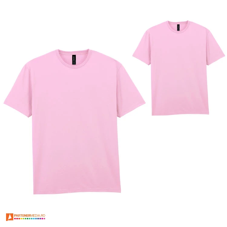 tricouri roz unisex din bumbac cu guler rotund gildan ap592986 poza 17