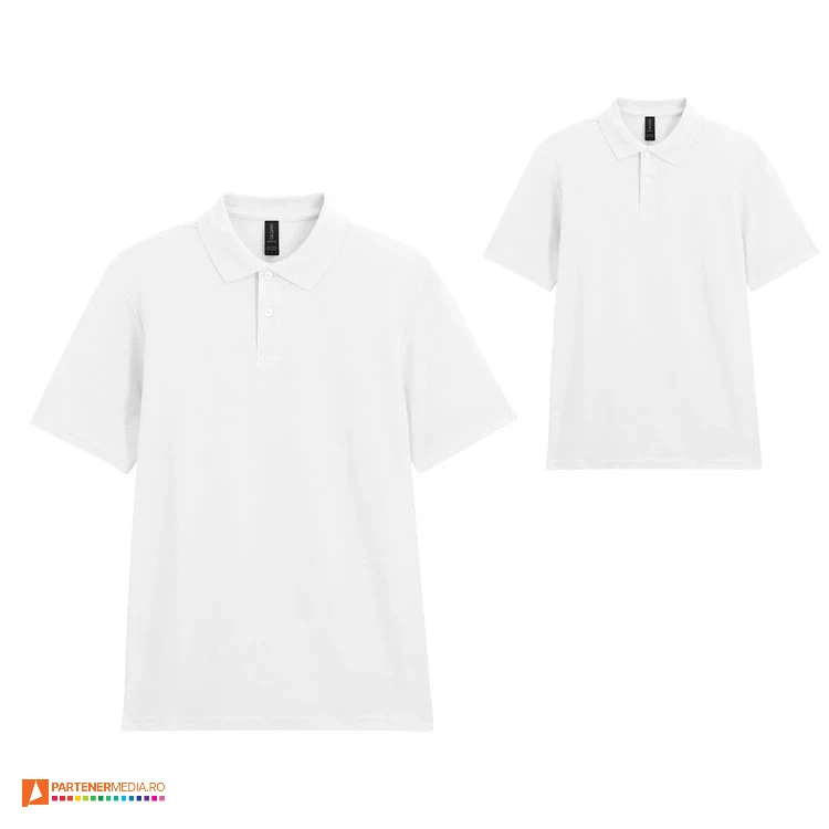 tricouri albe gildan din bumbac cu guler polo ap592995 poza 10