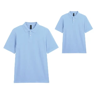 tricouri bleu gildan din bumbac cu guler polo ap592995 poza 11