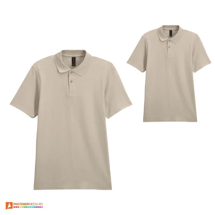 tricouri crem gildan din bumbac cu guler polo ap592995 poza 4