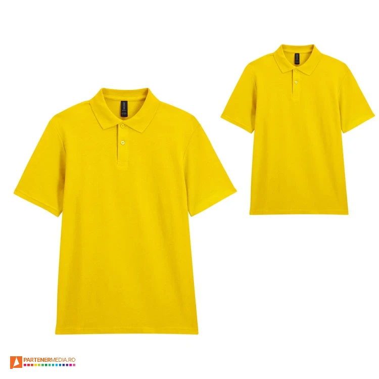 tricouri galbene gildan din bumbac cu guler polo ap592995 poza 5