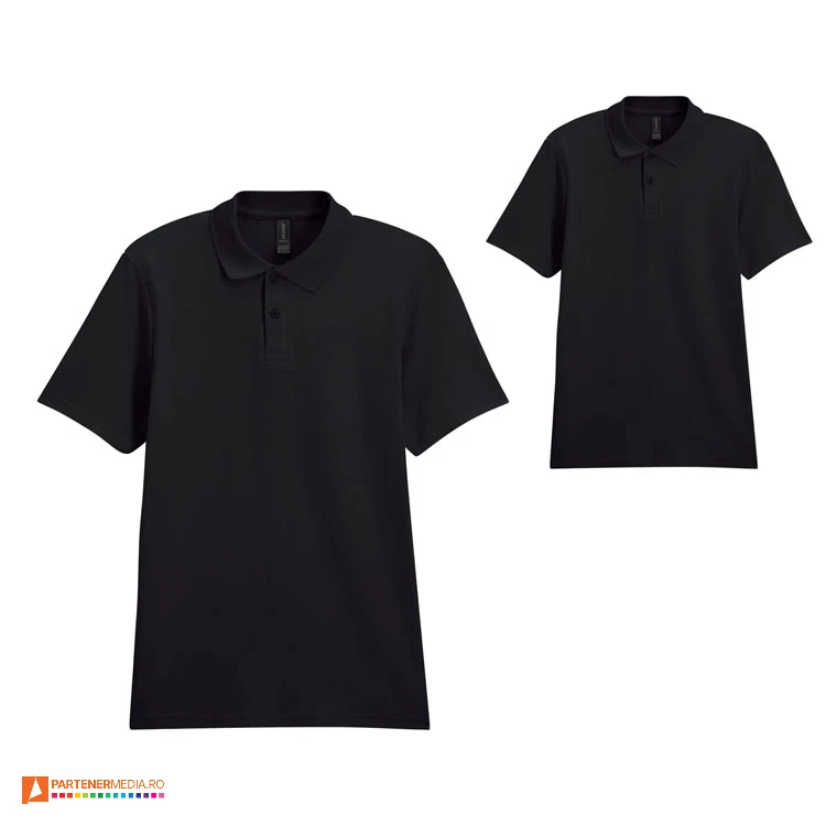tricouri negre gildan din bumbac cu guler polo ap592995 poza 7