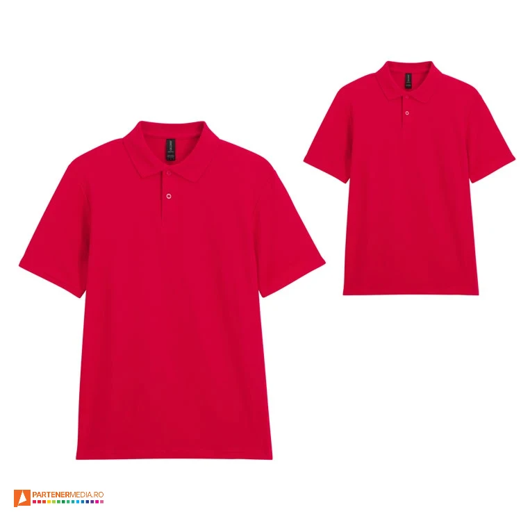 tricouri rosii gildan din bumbac cu guler polo ap592995 poza 2