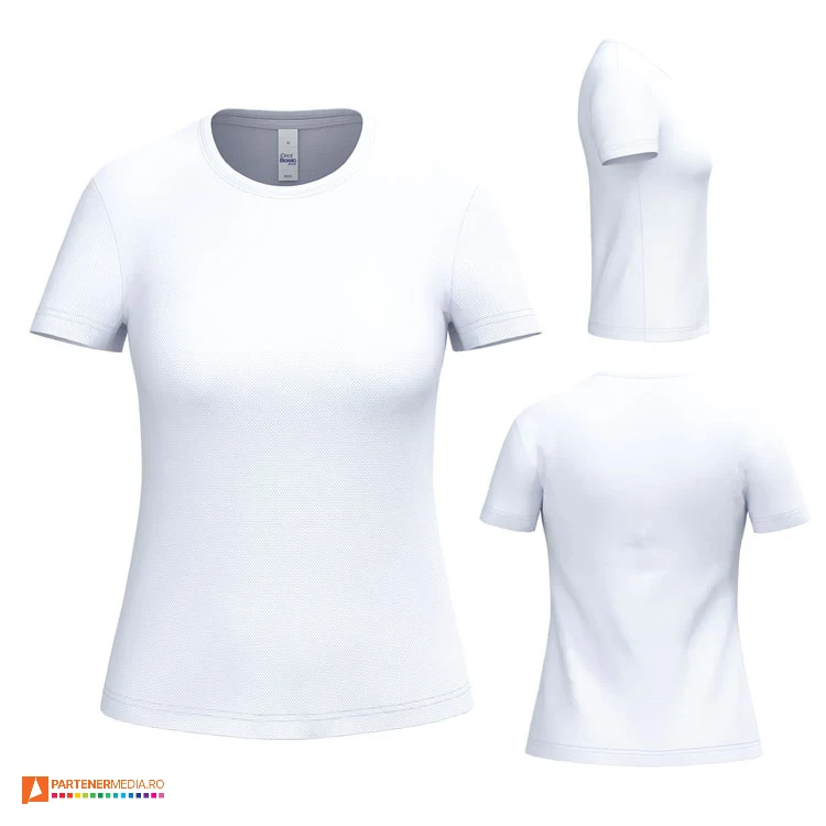 tricouri albe sport pentru dame din poliester ap593045 tricouri albe sport pentru dame din poliester ap593045 poza 4