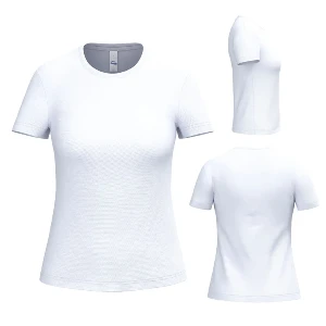tricouri albe sport pentru dame din poliester ap593045 poza 4