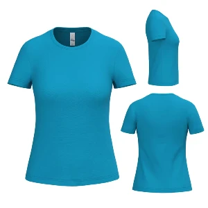 tricouri turquise sport pentru dame din poliester ap593045 poza 2
