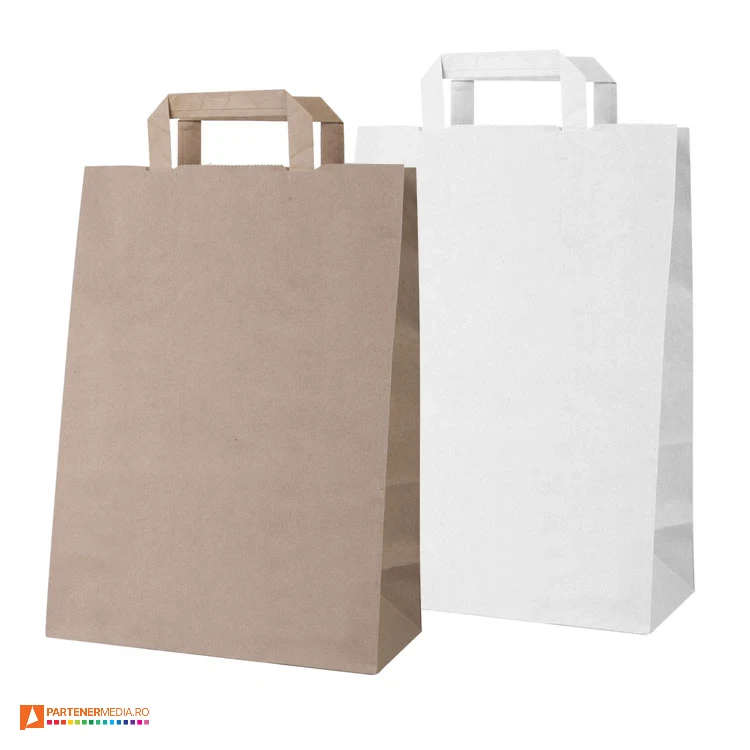 pungi din hartie kraft cu burduf de 12 cm ap718506 poza 1