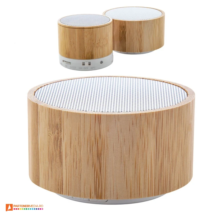 boxe audio portabile din lemn cu forma rotunda ap721121