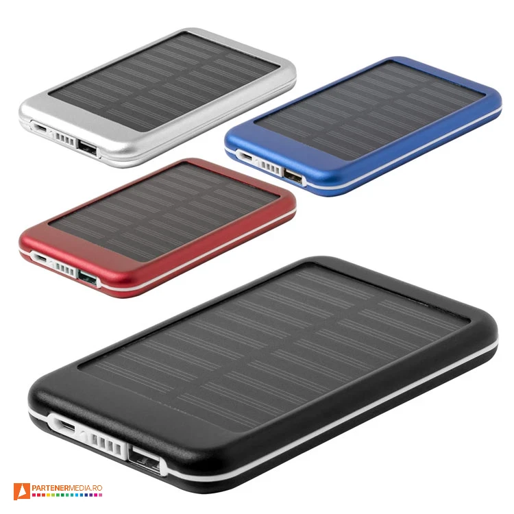 powerbank uri solare din aluminiu de 4000 mah ap721407 poza 1