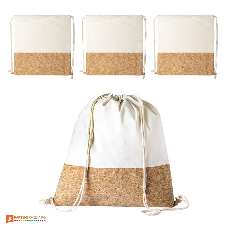 rucsacuri drawstring din bumbac cu baza din pluta ap721566