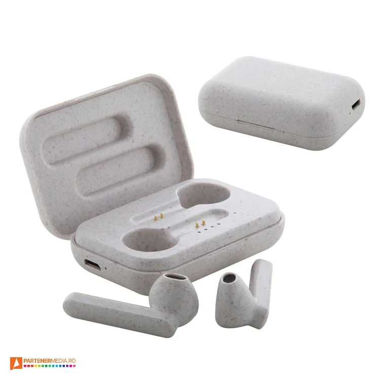 casti audio wireless din plastic ecologic ap721734