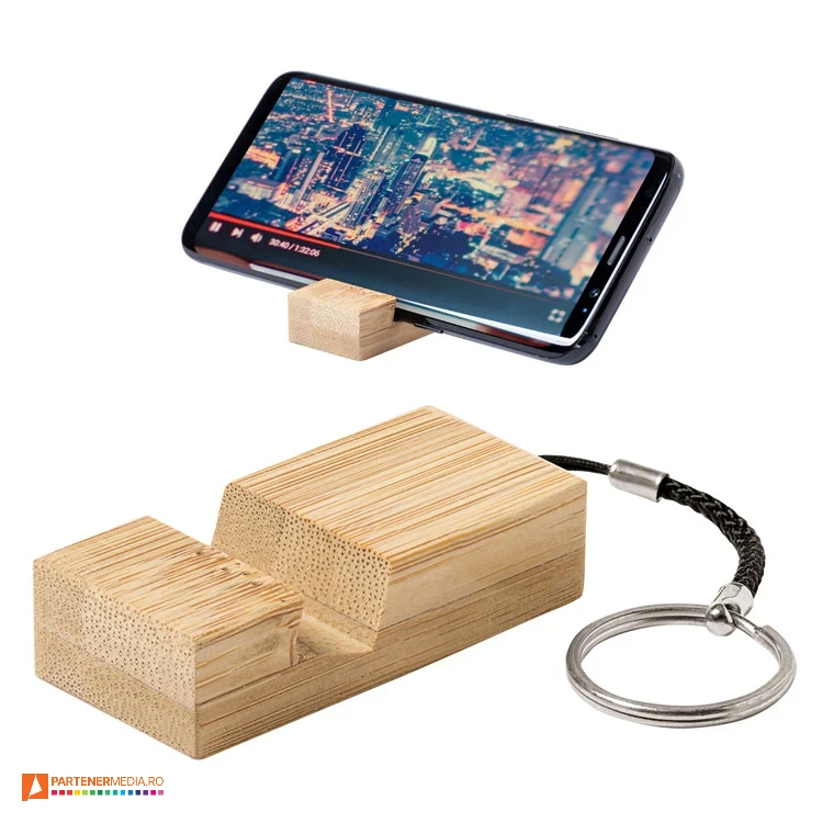 brelocuri promotionale cu suport de telefon din lemn ap721934