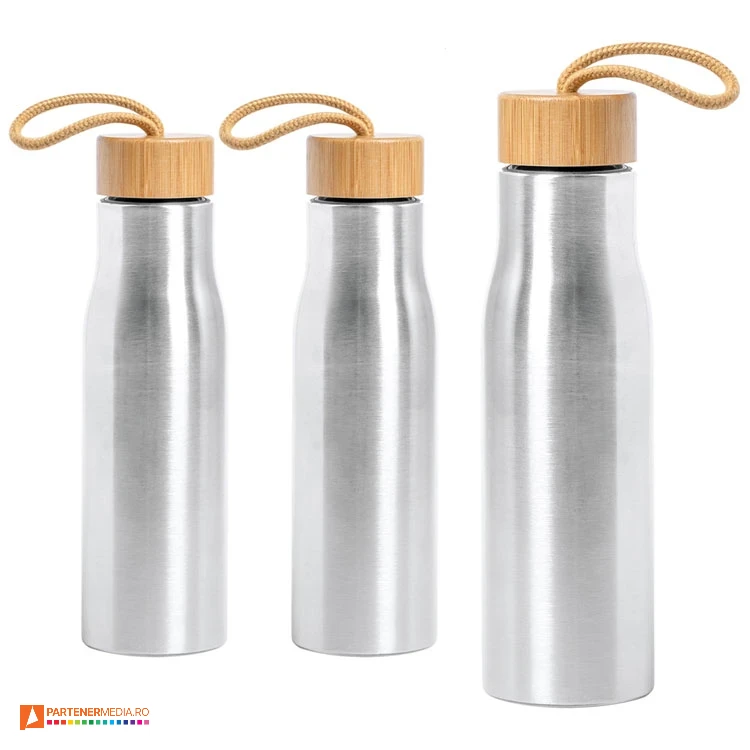 sticle metalice argintii de 550 ml din otel inoxidabil ap721946